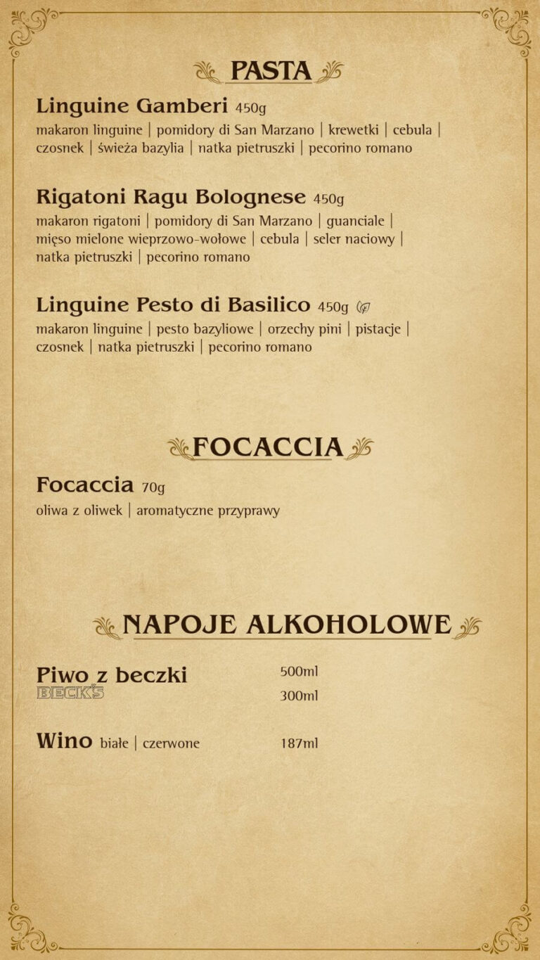 pasta menu 102026
